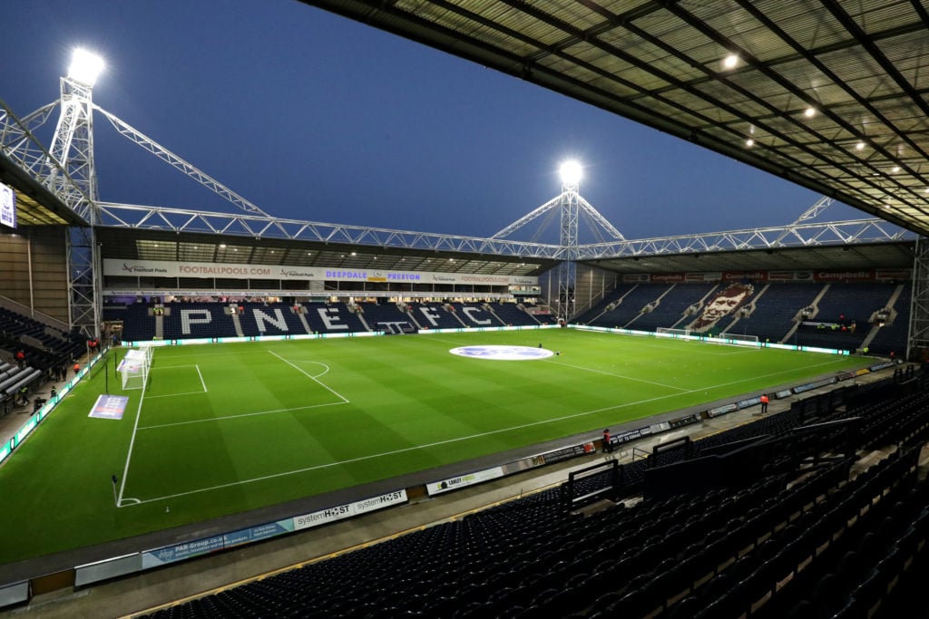 A general view inside the stadium prior to the Sky Bet Championship match between Preston North End and Coventry City at Deepdale on October 20, 20...