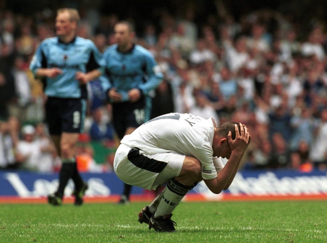 28 May 2001: A dejected David Healy of Preston as his team lose out on a place in the Premiership during the match between Bolton Wanderers and Pre...